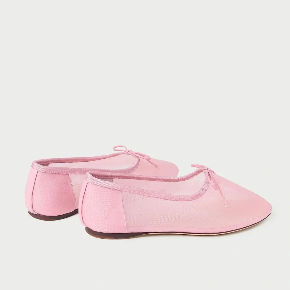 Loeffler Randall Landon Pink Mesh Ballet Flats - Picture 4 of 10